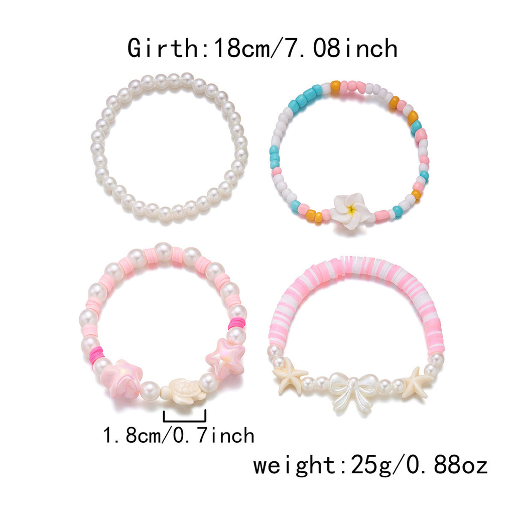Seaside Escape Starfish Turtle Layer Bead Bracelet