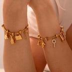 Y2K Lipstick Bag Key Charm Bracelet