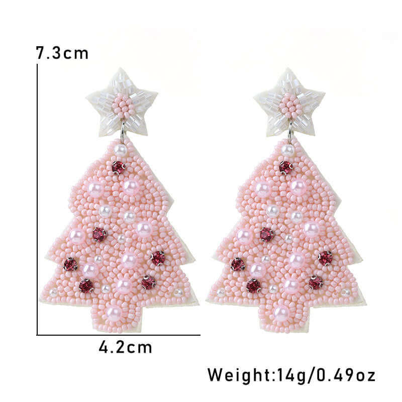 Joyful Xmas Color Bead Earrings