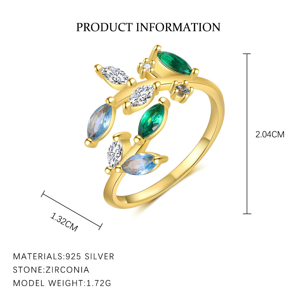 Mori Flower Open Leaf Ring