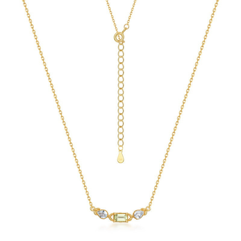 Dainty Peridot August Necklace 
