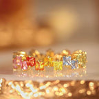 Multi Stone Eternity Stacking Rings