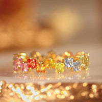 Multi Stone Eternity Stacking Rings