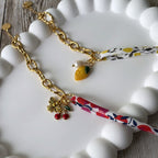 Braided Fruit Charm Half Chain BFF Bracelet