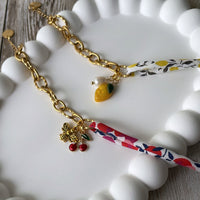 Braided Fruit Charm Half Chain BFF Bracelet