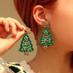 Joyful Xmas Color Bead Earrings