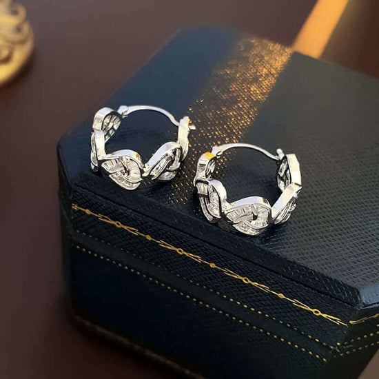 Opulent Silver Architecture Earrings