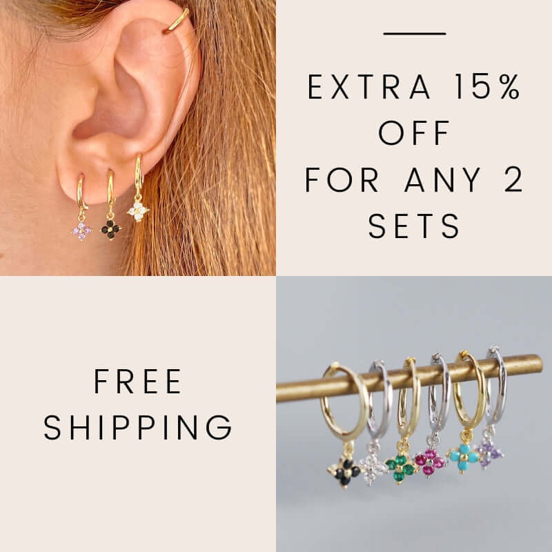 Small Flower Everyday Clip On Hoop Earrings | LN0209