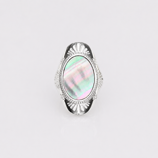 Paua Abalone Shell Black Mother of Pearl Avon Ring
