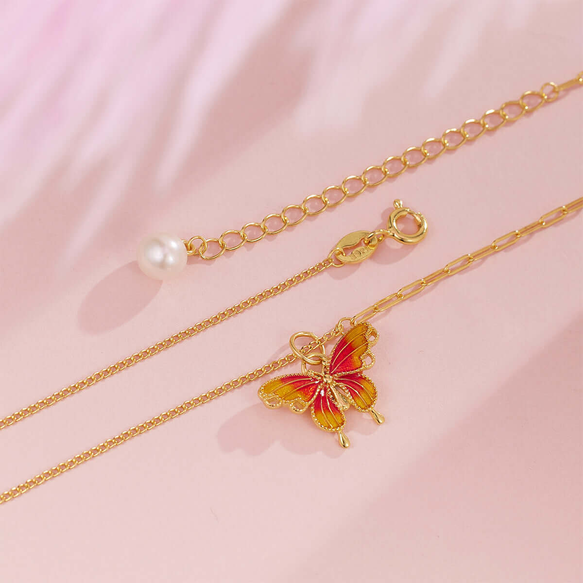 Pearl Butterfly Pendant Necklace