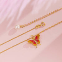 Pearl Butterfly Pendant Necklace