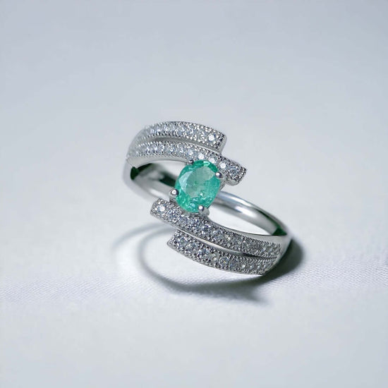 18K Platinum Statement Emerald Ring
