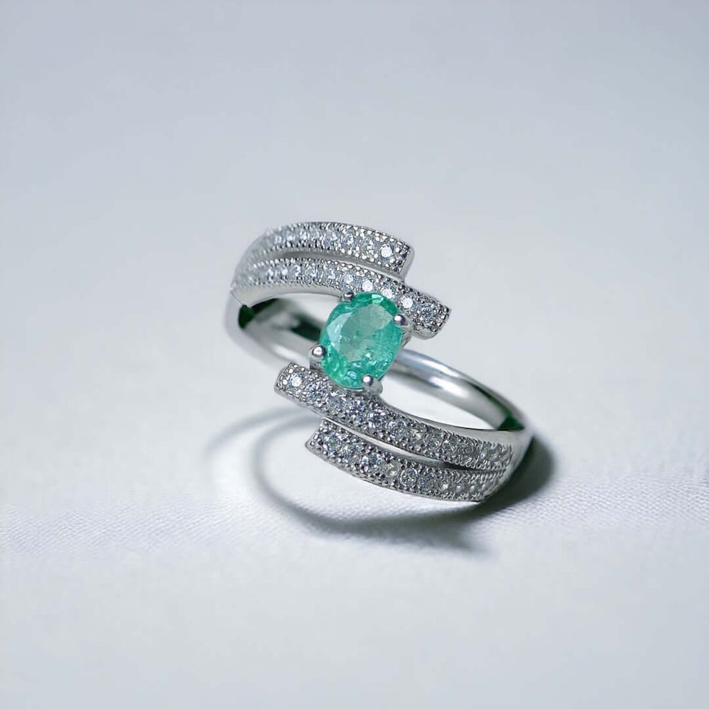 18K Platinum Statement Emerald Ring