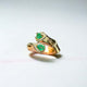 18K Gold Statement Snake Emerald Ring
