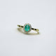 18K Gold Statement Emerald Halo Ring