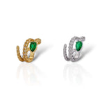 Green Snake Spiral Ear Cuff Ear Climber | R0125