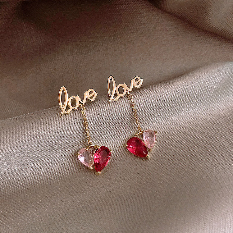 Love Heart Dangle Earrings