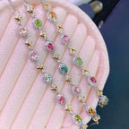 Platinum Colorful Crystal Bracelet