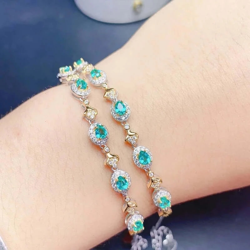 Platinum Green Topaz Bracelet