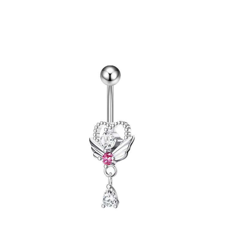 Angel Cupid Heart Bar Belly Piercings | Q0066