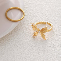 18k Gold Large Butterfly Cocktail Rings
