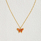 Radiant Butterfly Pendant Necklace