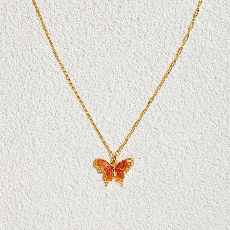 Radiant Butterfly Pendant Necklace