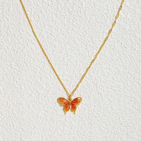 Radiant Butterfly Pendant Necklace