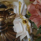 Radiant Gold Plated Stone Bracelet