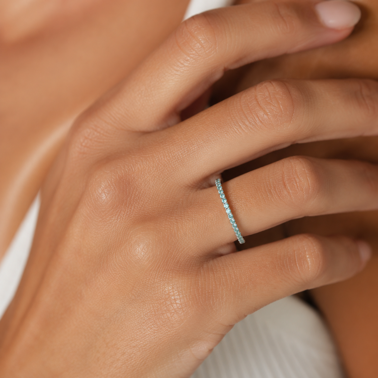 Palaiba Half Eternity Band Ring