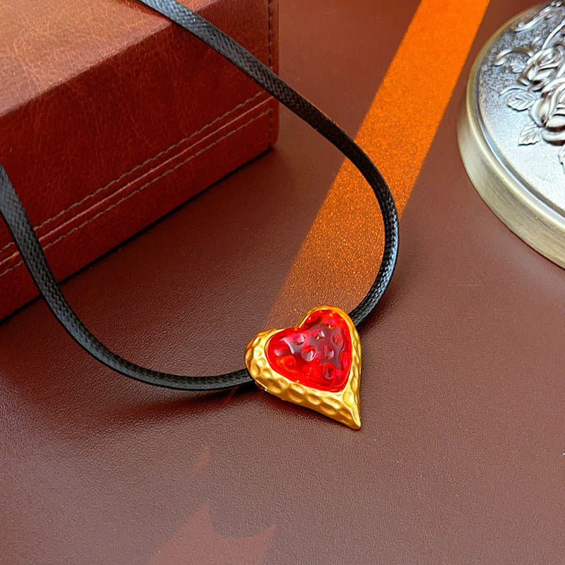 Red Heart Pendant Necklace