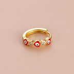 18K Gold Turkish Eye Cartilage Hoop Earring