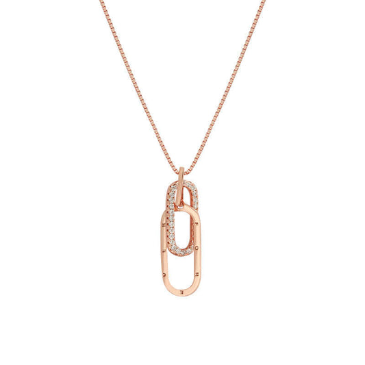 Rose Gold Buckle Friendship Necklace