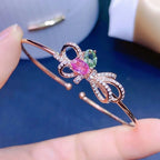 Rose Gold Knot Tourmaline Bracelet