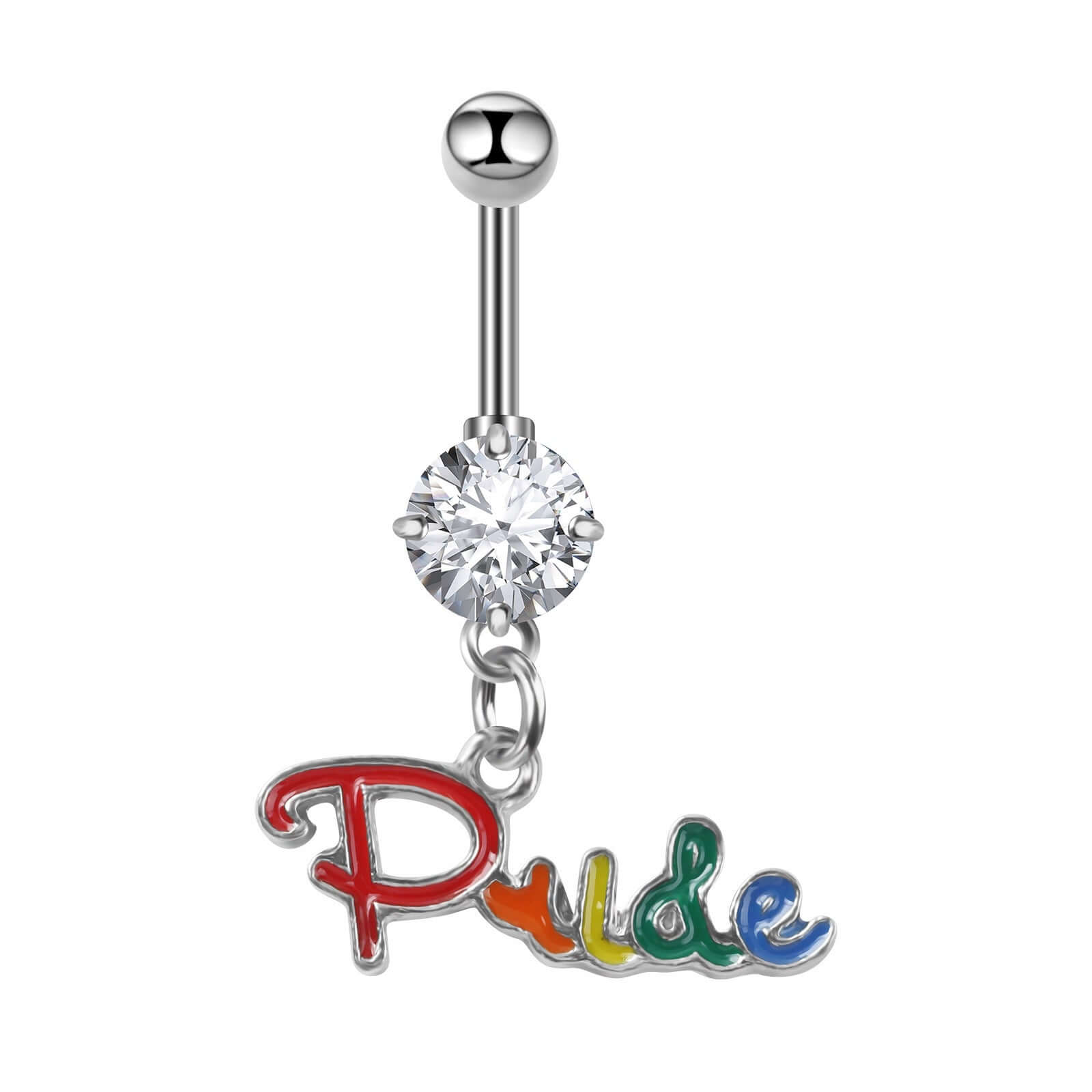 Rainbow LGBT Pride Dangle Belly Rings