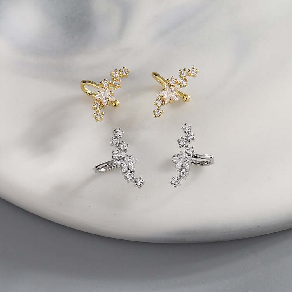 Classic No Piercing Celestials Star Ear Cuffs & Ear Climbers