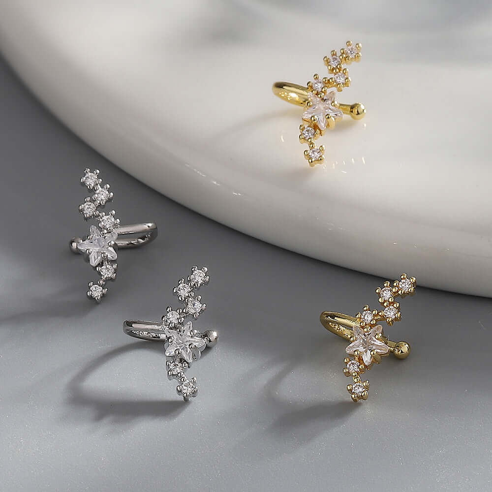 Classic No Piercing Celestials Star Ear Cuffs & Ear Climbers