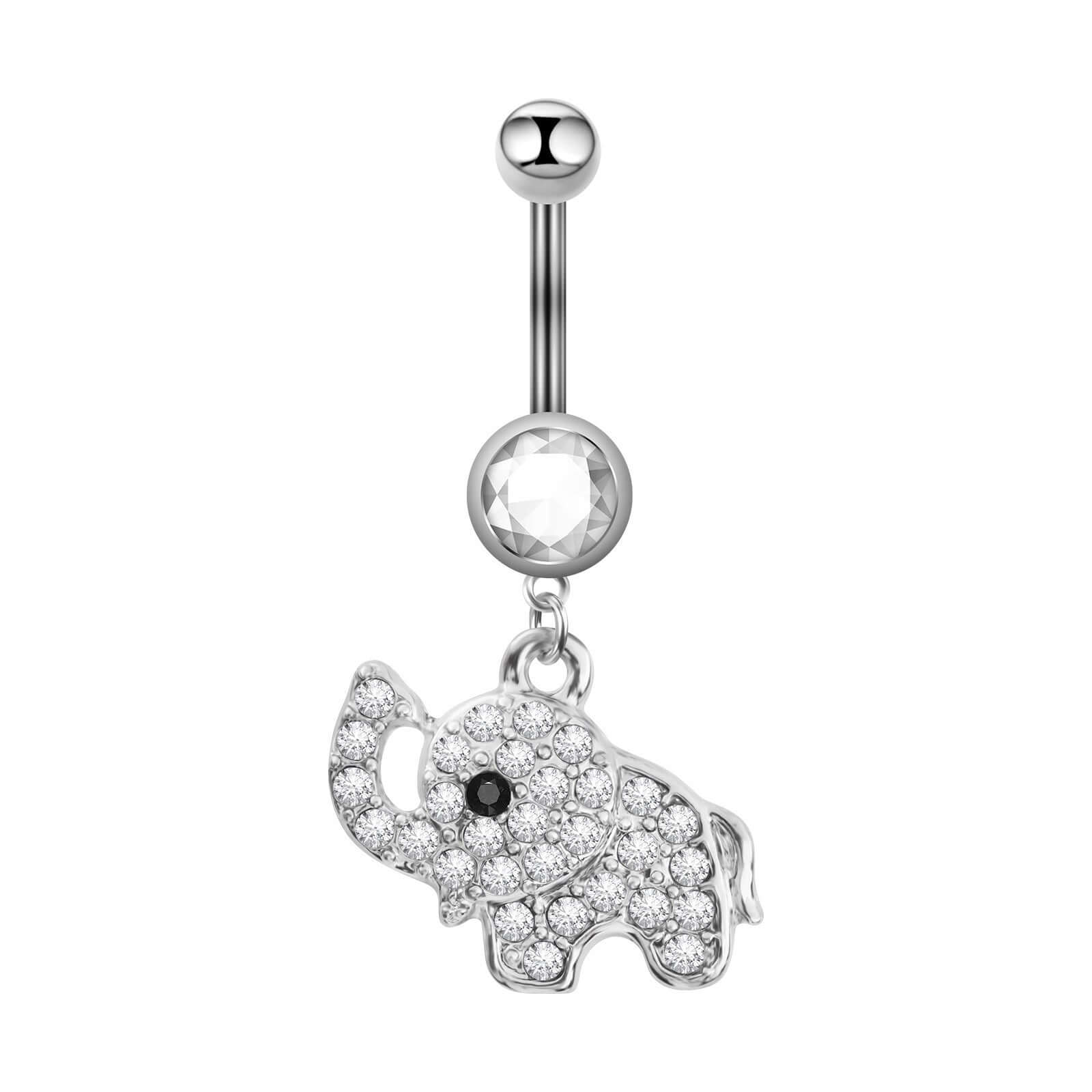 belly ring, belly piercing, belly button piercing, belly button rings, silver belly ring, elephant belly ring, animal belly ring