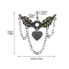 Angel Wings With Chain Dangle Navel Piercing | SX0802