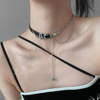 Spider Serpent Black Leather Collar Choker Necklace Punk