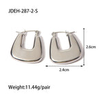 18K Gold Plated Bold U Shape Hoop Earrings