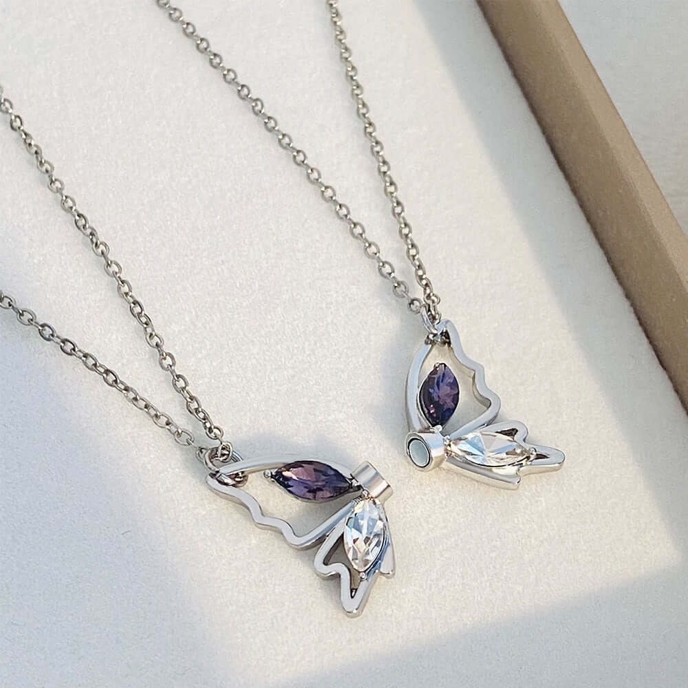 Butterfly Magnetic Necklace Set