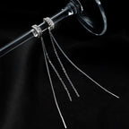 Silver Tassel Two Hole Link Chain Ear Cuff Earrings