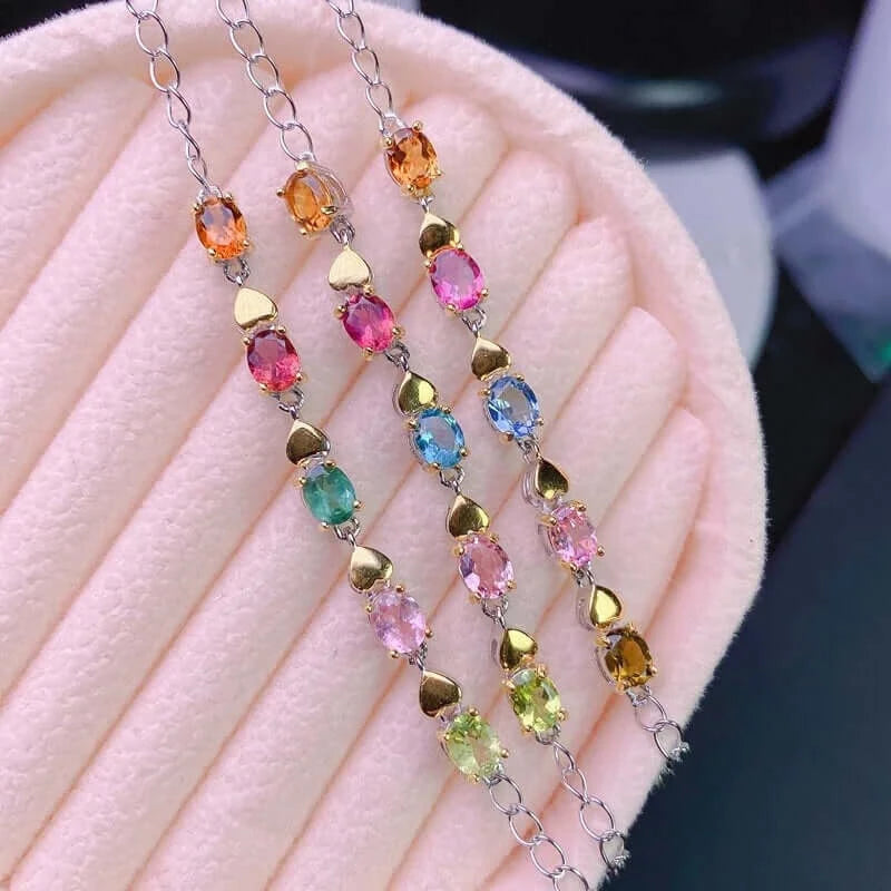 Silver Colorful Jewelry Bracelet