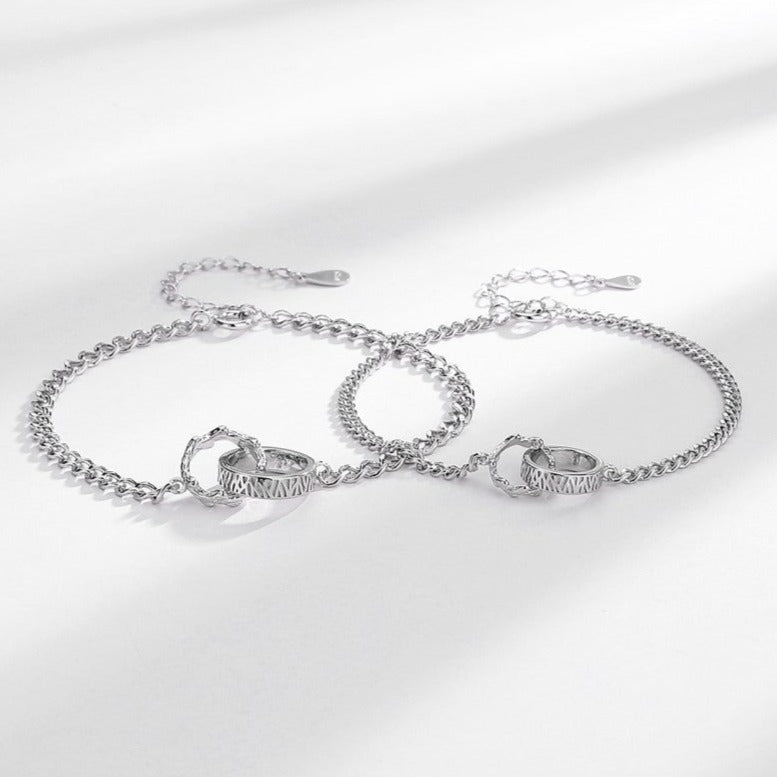 Silver Connection Ring Bracelet