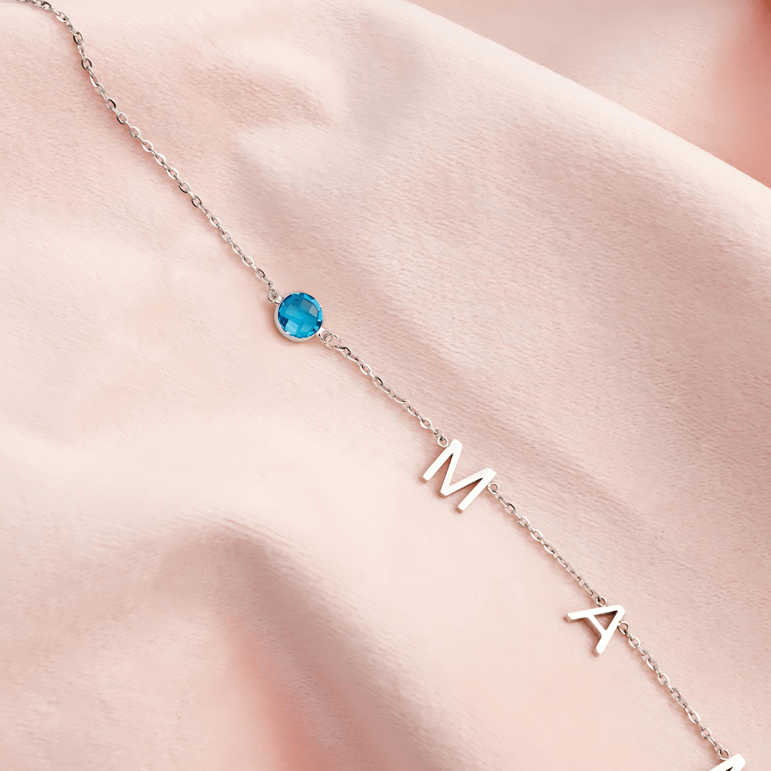 Silver Custom Letter Name Jewelry Necklace