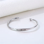 Silver Custom Name Engraved Bangle