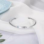 Silver Custom Name Engraved Jewelry Bangle