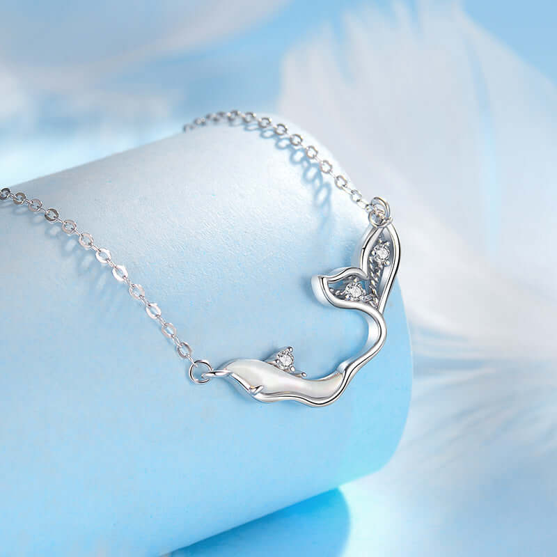 Silver Dolphin Pendant Necklace