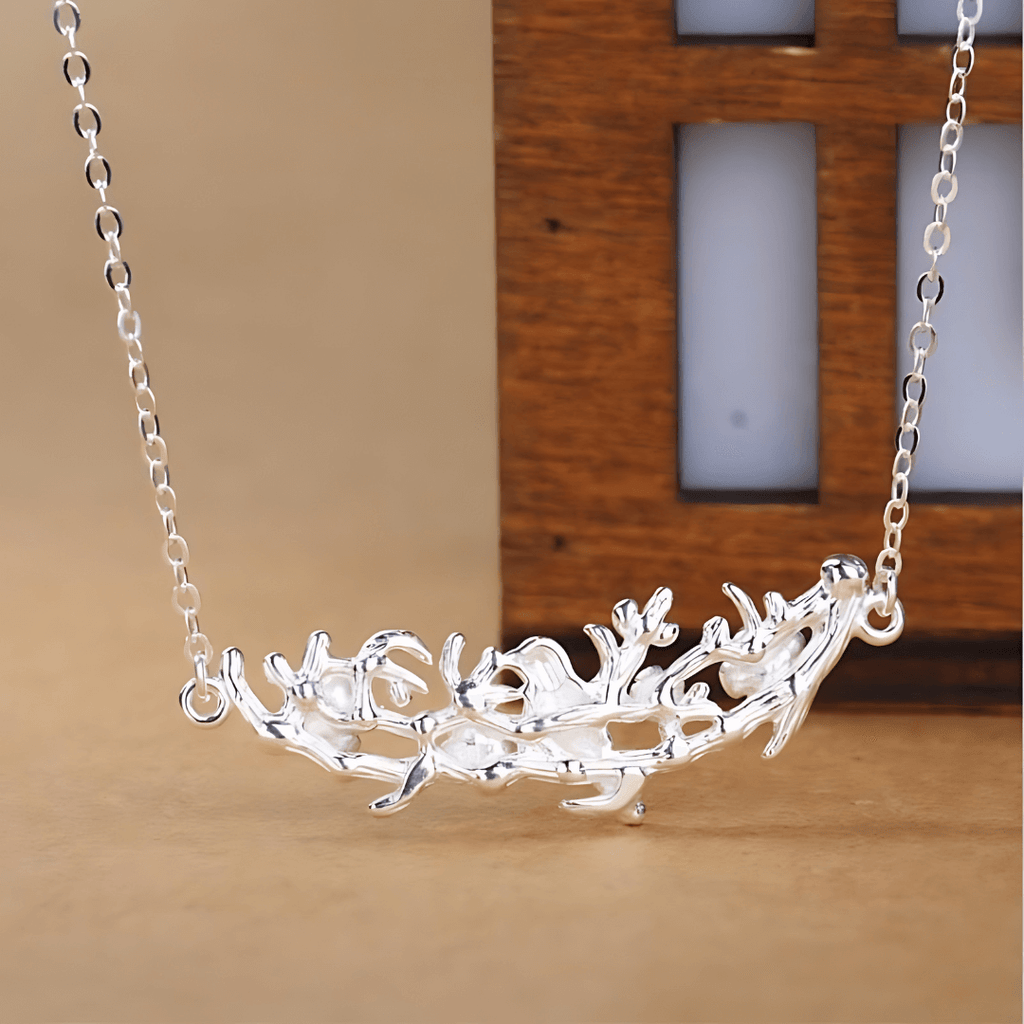 Silver Dove and Olive Branch Hope Necklace
